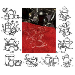 ADVENTSKALENDER 17. Dezember - Stickserie Kaffee und Tee